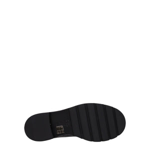 Schwarze Lederstiefeletten