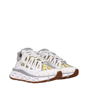 Weißes Leder Sportliche Turnschuhe