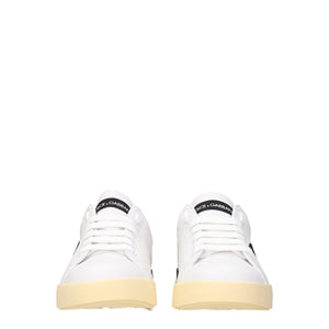 Weiße Leder-Sneaker mit niedrigem Schaft