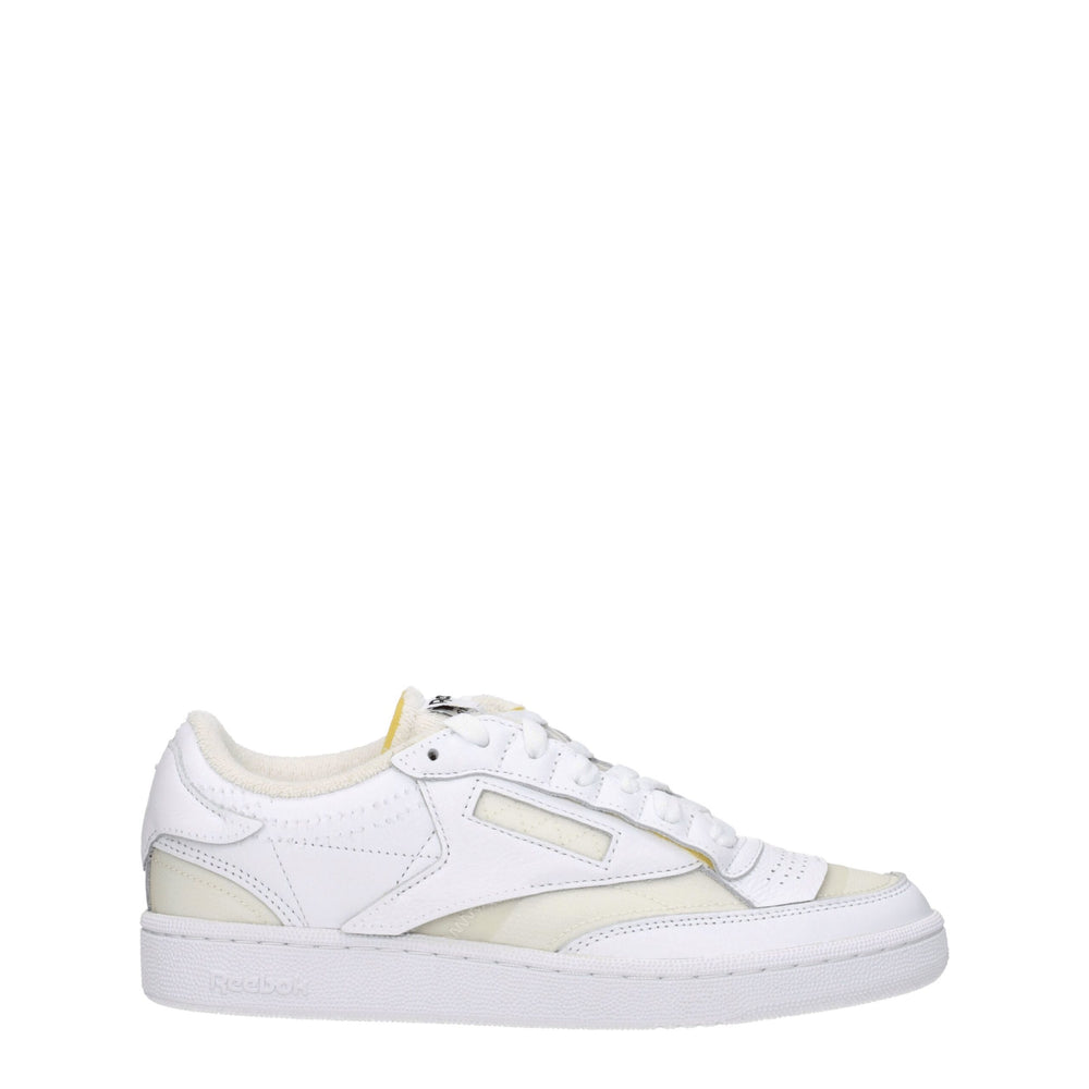 Weiße Stoff-Sneaker mit niedrigem Schaft