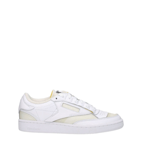 Weiße Stoff-Sneaker mit niedrigem Schaft