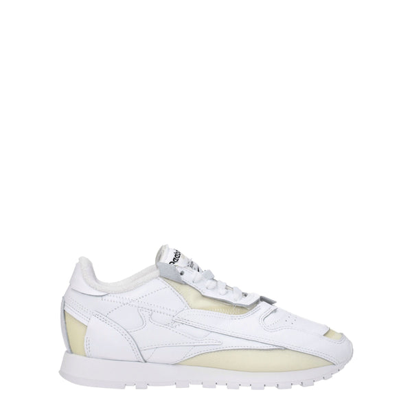 Weißes Leder Sportliche Turnschuhe
