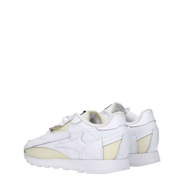 Weißes Leder Sportliche Turnschuhe