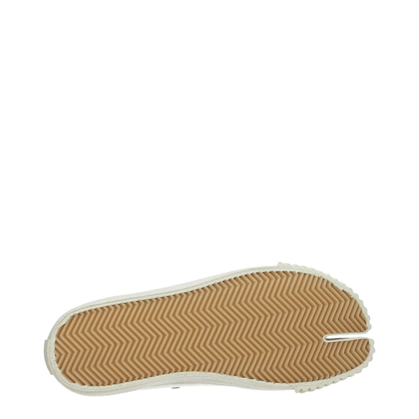 Weiße Stoff-Sneaker mit niedrigem Schaft