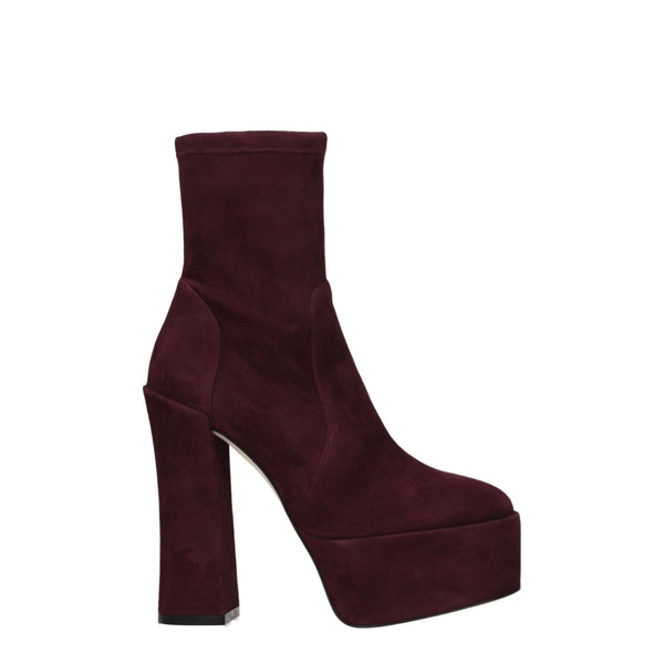 Lila Lederstiefeletten