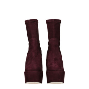 Lila Lederstiefeletten