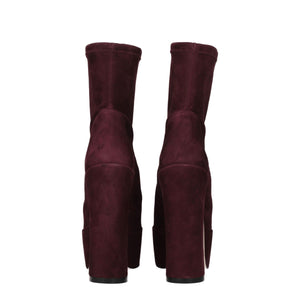Lila Lederstiefeletten