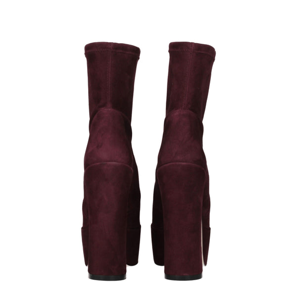 Lila Lederstiefeletten
