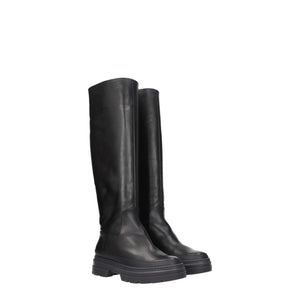 Schwarzes Leder Over The Knee