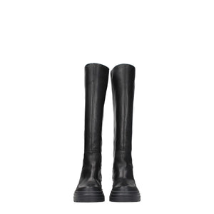 Schwarzes Leder Over The Knee