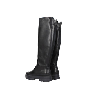 Schwarzes Leder Over The Knee
