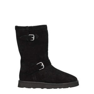 Schwarze Lederstiefeletten