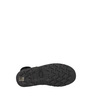 Schwarze Lederstiefeletten