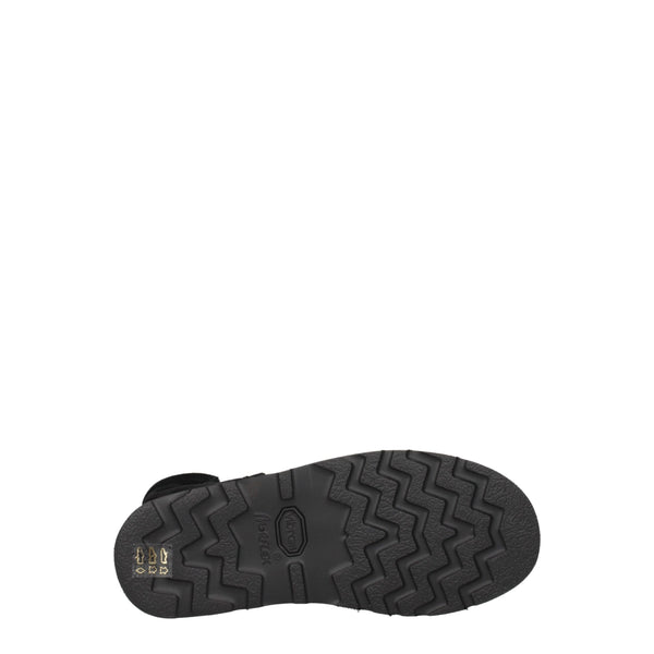 Schwarze Lederstiefeletten