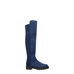 Blaues Leder Over The Knee