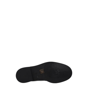 Schwarze Leder Oxfords und Derbies