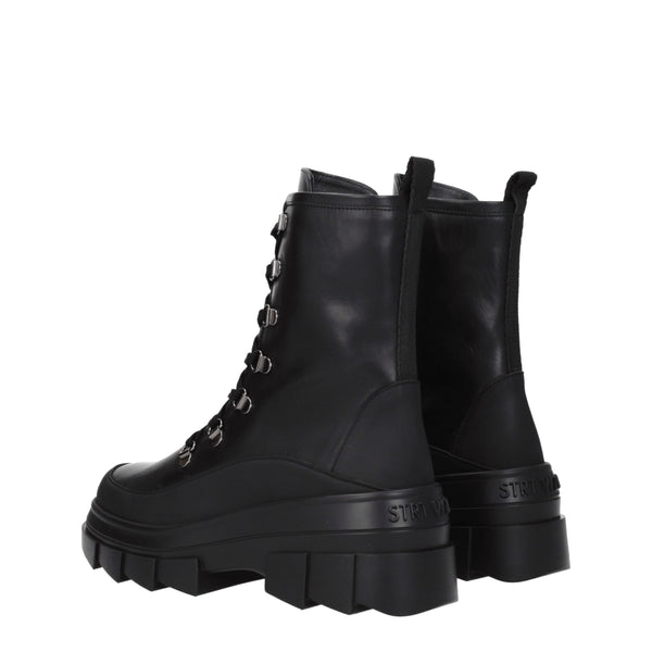 Schwarze Lederstiefeletten