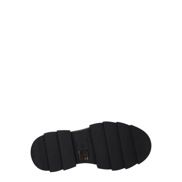 Schwarze Lederstiefeletten
