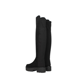 Schwarzes Leder Over The Knee