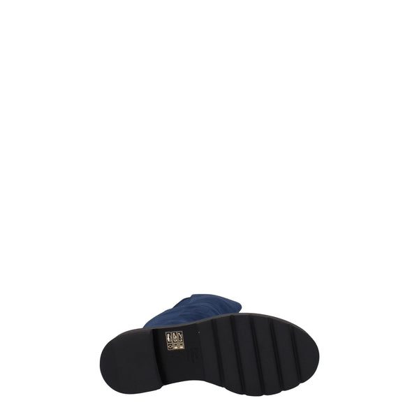 Blaues Leder Over The Knee