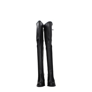 Schwarzes Leder Over The Knee