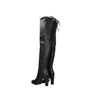Schwarzes Leder Over The Knee