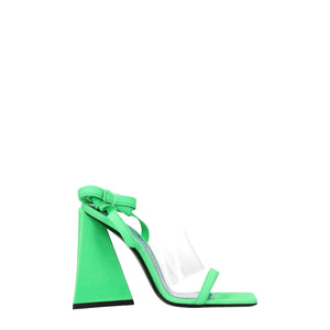 Flache Sandalen aus transparentem Leder