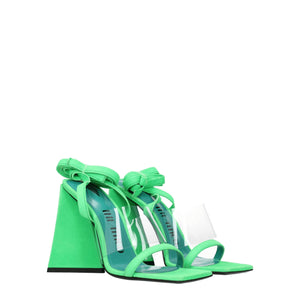 Flache Sandalen aus transparentem Leder