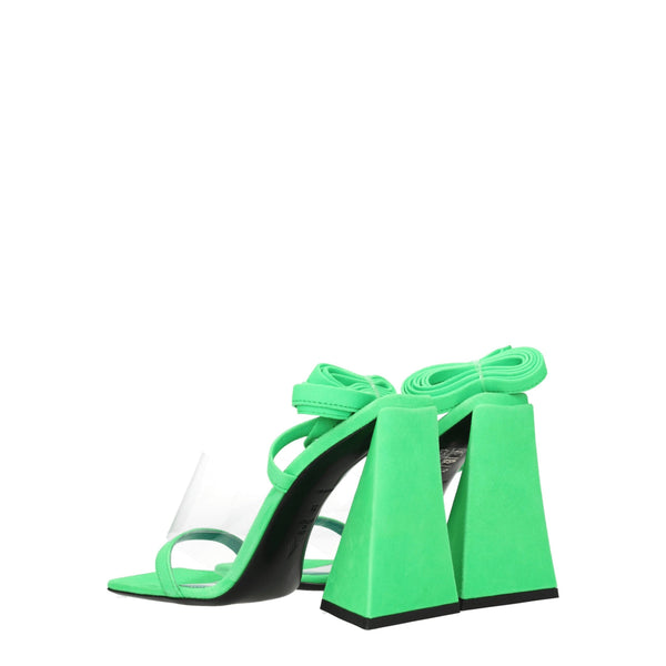 Flache Sandalen aus transparentem Leder