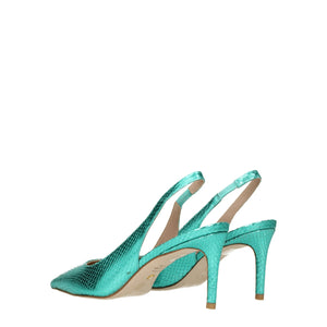 Grüne Leder High Heel Pumps