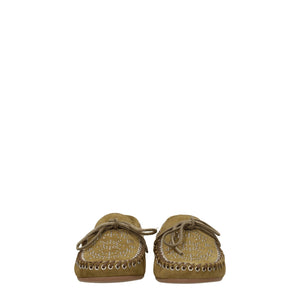 Grüne Leder Slipper