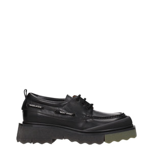 Schwarze Leder Slipper