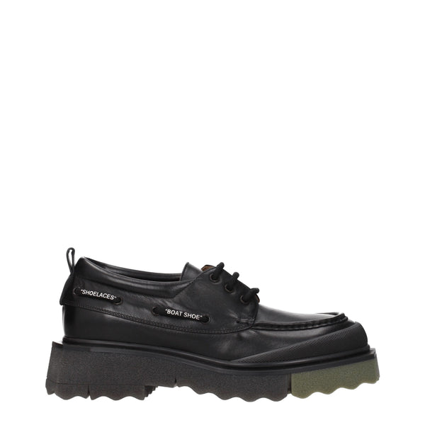 Schwarze Leder Slipper