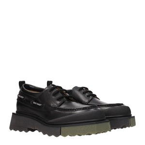 Schwarze Leder Slipper