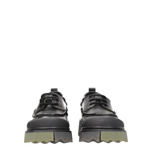 Schwarze Leder Slipper