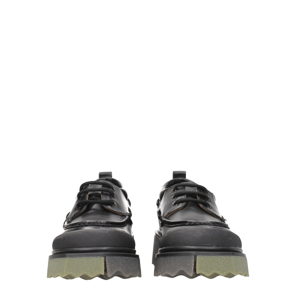 Schwarze Leder Slipper