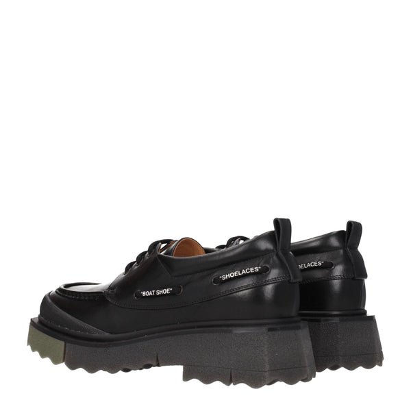 Schwarze Leder Slipper