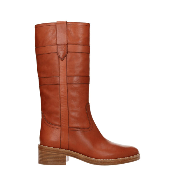 Braune Lederstiefel