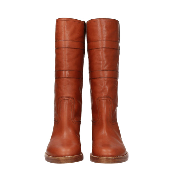 Braune Lederstiefel