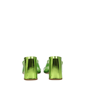 Grüne Plexiglas-Plateau-Sandalen
