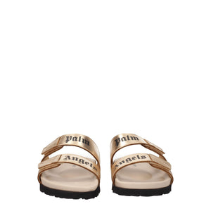 Goldene Leder-Pantoffeln