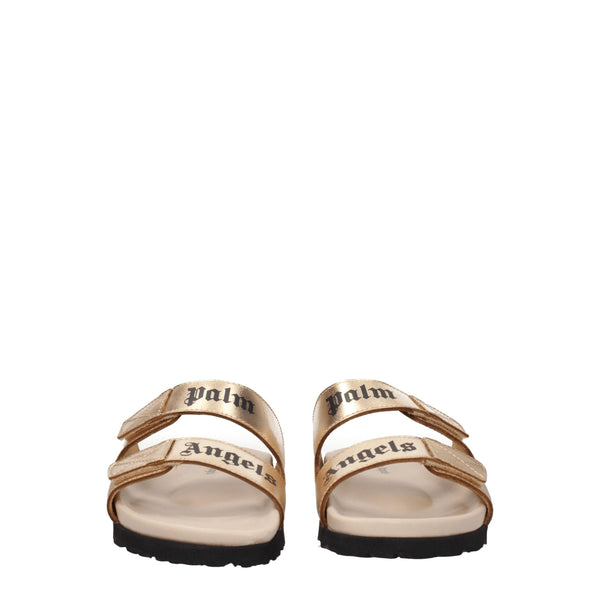 Goldene Leder-Pantoffeln