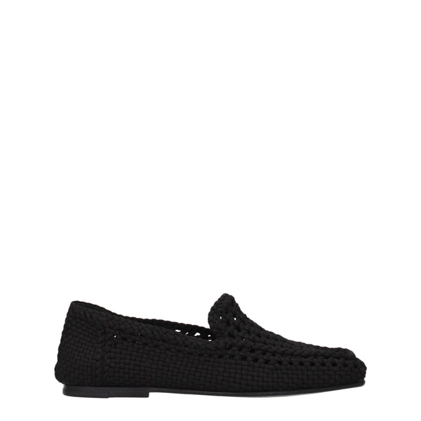 Slipper aus schwarzem Stoff