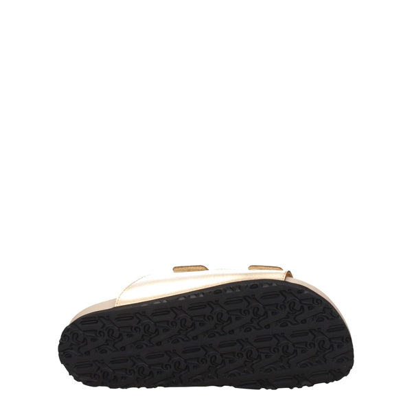 Goldene Leder-Pantoffeln
