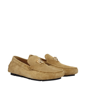 Beige Leder Slipper