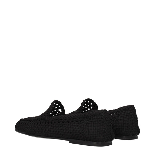 Slipper aus schwarzem Stoff