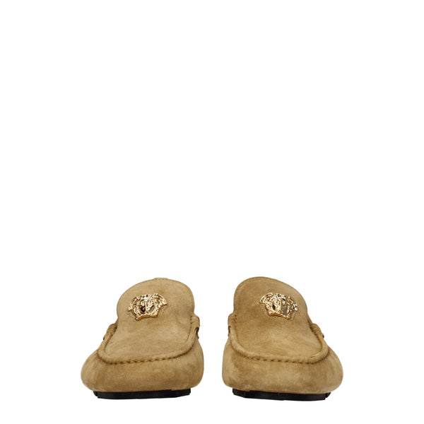 Beige Leder Slipper