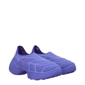 Lila Stoff Slipper