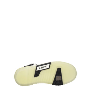 Schwarze Leder-High-Top-Sneaker