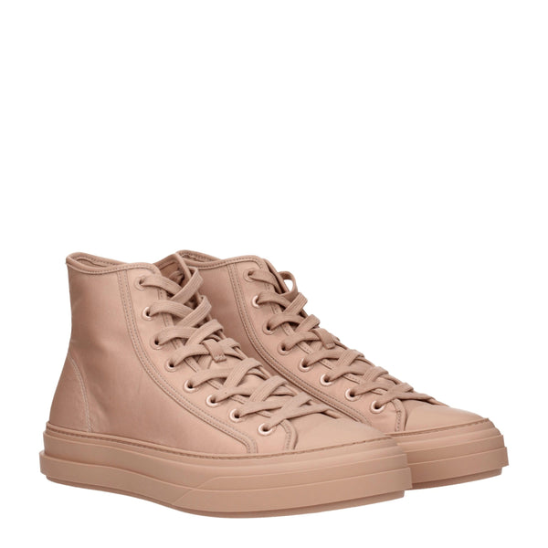 Rosa Stoff-High-Top-Sneaker